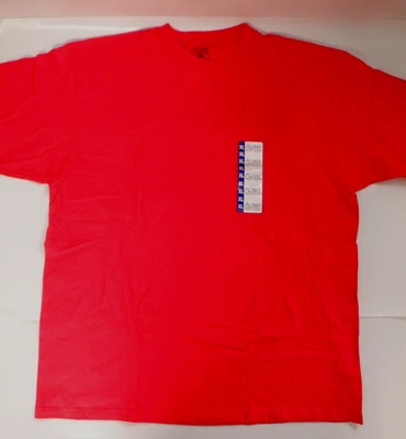 Camisa Pluma Vintage Años 90 Y2K Para Hombre Camiseta Hecha en EE. UU. ROJA Manga Corta En Blanco XL Foto 1 de 4