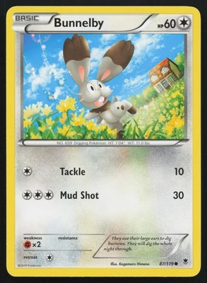 Pokemon Bunnelby 87/119 XY - Phantom Forces Non-Holo (LP - HP) - Image 1 of 2