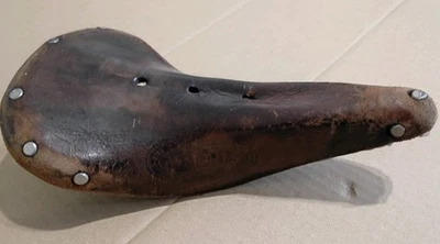 Sillín de cuero Wrights vintage Foto 1 de 4