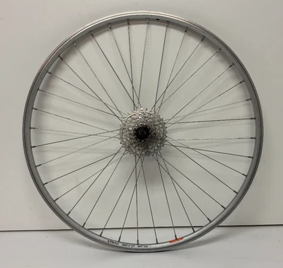 MT-20 8-Speed 36-Spoke Silver Aluminum 700C Rear Wheel GREAT Fast Shipping - Image 1 of 4