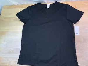 Neu Unisex Vital Threads Peelings V-Ausschnitt Top in Schwarz-Rayon Mischung-Sie wählen die Größe!! - Bild 1 von 6