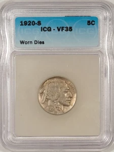 1920-S BUFFALO NICKEL - ICG VF-35 - Picture 1 of 3