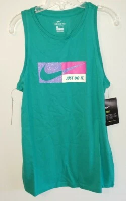 Camiseta sin mangas Nike para mujer PEQUEÑA Icon Clash con gráficos VERDE NEPTUNO verde azulado #32121 Foto 1 de 4