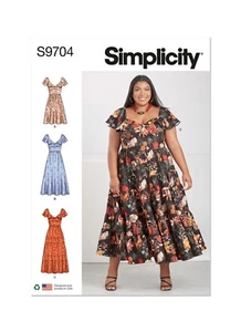 Simplicity SCHNITTMUSTER S9704 Damen Kleider in Übergröße 20W-28W oder 30W-38W - Bild 1 von 9