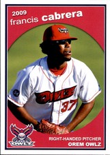2009 Orem Owlz Grandstand #8 Francis Cabrera Dominican Republic DR Baseball Card