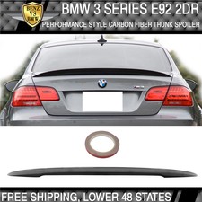 Fit 07-13 3 Series E92 2Dr CP Style High Kick Rear Trunk Spoiler CF Carbon Fiber