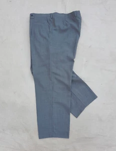 Burberry London Pants Mens 44in Dark Grey Pleated Trousers  EU 44 Made in Spain - Picture 1 of 15