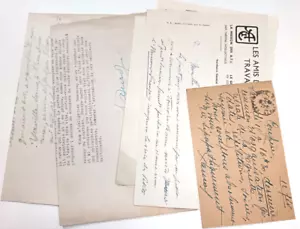CORRESPONDANCE LETTRE LAS LOT 7 LETTRES CHANSONNIER MUSIC HALL LEON XANROF 1930 - Picture 1 of 4