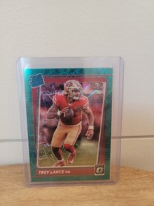 Trey Lance 2021 Panini Donruss Optic Football Card  Green No. 203 Rookie SF NFL