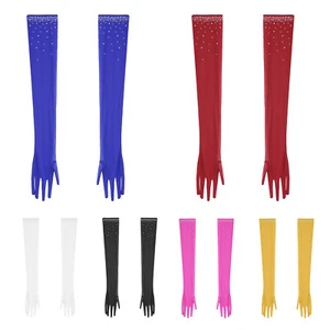 Mujer Disfraz Largo Guante Estrás Guantes Sexy Malla De Colección Un Par - Imagen 1 de 53