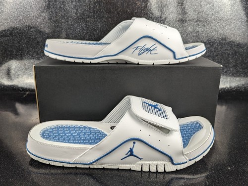 Nike Air Jordan Hydro IV Retro Off White Industrial Blue 532225 141 Uomo 11 Nuove con scatola