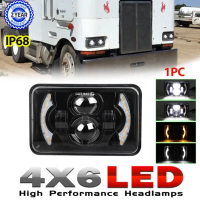 4x6" 120W LED Headlight Sealed beam for Peterbilt Kenworth Freightliner Truck - Image 1 of 4