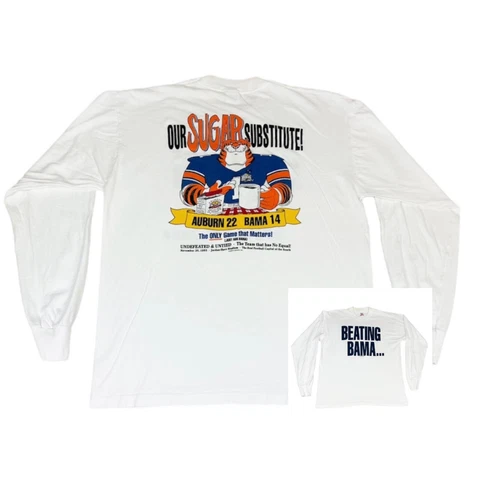 Vintage 1993 NCAA Alabama Tide Auburn Tigers T-Shirt Football XXL University Cover
