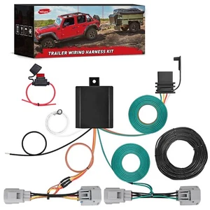 Nilight 4 Pin Trailer Wiring Harness Kit 56334 Vehicle Standard 4 Way Connector - Picture 1 of 8