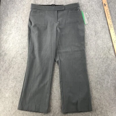 JM Collection Pants Womens 16P Short Comfort Waistband Curvy Fit Gray Trousers - Image 1 of 4