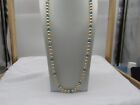 Vintage Joan Rivers Glass Faux Pearl & Blue Glass Beaded Necklace 36