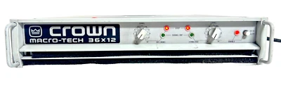 Crown Macro-Tech MA-36x12  2-Channel Amplifier with Amc card #03609 (One)THS - Image 1 of 4