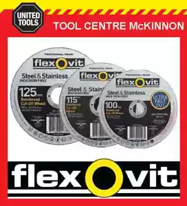 FLEXOVIT ULTRA THIN FAST CUT AUS MADE ANGLE GRINDER CUTTING WHEELS / DISCS - Picture 1 of 15