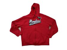 New nwt  J. America Maryland Terrapins Men's Hoodie Sweatshirt Full Zip XXL 2XL