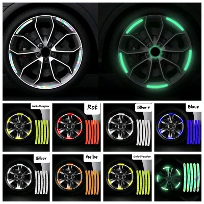 Leuchtaufkleber Reflektoren Fahrrad Aufkleber Kleidung selbstklebend Sticker - Bild 1 von 4