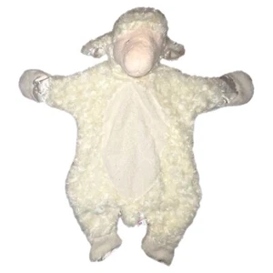 Douglas Baby Lamb Plush Blanket Lovey Stuffed Cuddle Toys 22” #1320 Satin Ears - Picture 1 of 11