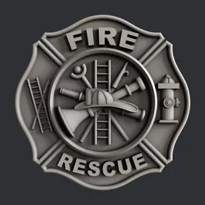 Modelos 3d STL para CNC, Artcam, Aspire, alivio de bomberos - Imagen 1 de 4