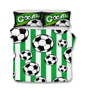 Sports Football Soccer Adult Kids Bedding Duvet Cover Set Holiday Birthday Gift - Picture 1 of 32