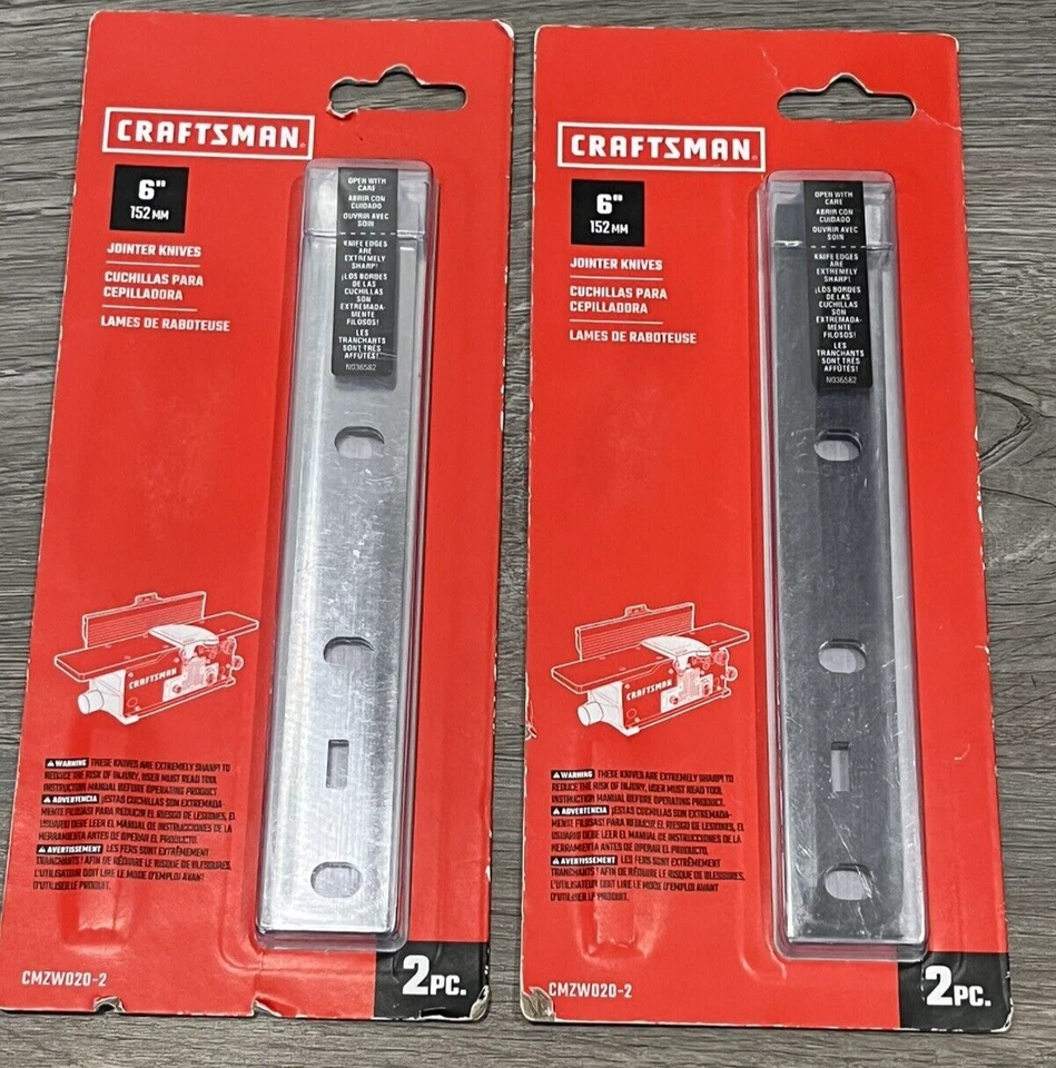 Craftsman 6" .1" CMZW020-2 Jointer Planer Blade KNIVES KNIFE Set 2 pk
