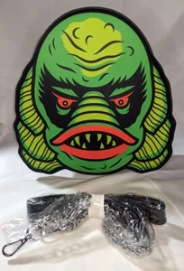 SOURPUSS CREATURE From the Black Lagoon Crossbody Handbag with long chain NEW! - Picture 1 of 5