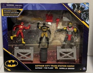 DC Batman 2022 Gotham City Train Station Havoc 4" Figura Paquete de 3 Flash Grodd - Imagen 1 de 3