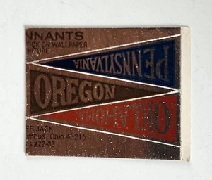 1984 Premium Cracker Jack Prize Oklahoma Oregon Wimpel Aufkleber Spielzeug - Bild 1 von 2