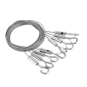 4 x Adjustable Picture Hanging Wire Kit Mirror Hanging Kit For Billboards Basket - Picture 1 of 9