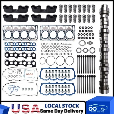 Camshaft Lifters Head Gasket Set Fit 2003-2010 Ford F250 Super Duty 6.0L Diesel Foto 1 de 4