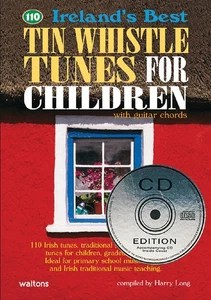 110 Ireland's Best Tin Whistle Tunes for Children Irish Sheet Music Book CD - Picture 1 of 1