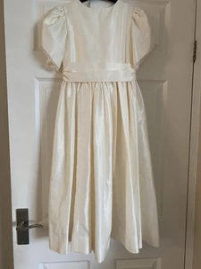 Unique One Off Girls Bridesmaid Dress Handmade By Professional Dressmaker Ivory - Picture 1 of 8