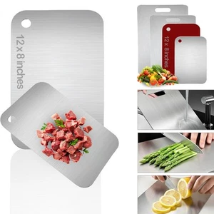 Stainless Steel Cutting Board for Meat, Double Sided Titanium Cutting Boards ... - Picture 1 of 7