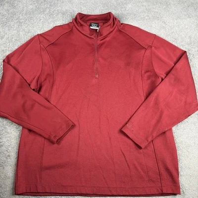 Camisa de golf Nike para hombre 2XL suéter rojo jaspeado rendimiento Dri Fit 1/4 cremallera Foto 1 de 4
