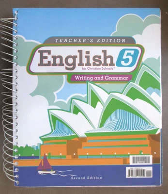 BJU Press English 5 Second 2nd Edition Teacher's Edition With CD Bob Jones Univ. - Image 1 of 4
