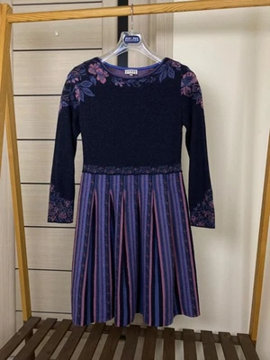 Ivko Kleid (Merino) Wolle Rosa Rosen Puder Wollkleid - Bild 1 von 4