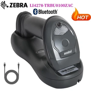Zebra LI4278-TRBU0100ZAC Wireless Bluetooth Barcode Scanner w / Cradle USB-Kabel - Picture 1 of 11