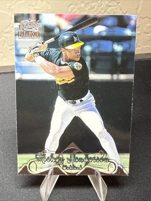 1998 Pacific TriStar Kansas City Embossed Stamp Rickey Henderson Oak A's RARE - Image 1 of 4