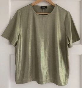 ME AND EM - Women’s Gold Blouse / T Shirt UK Size 16 - Picture 1 of 17
