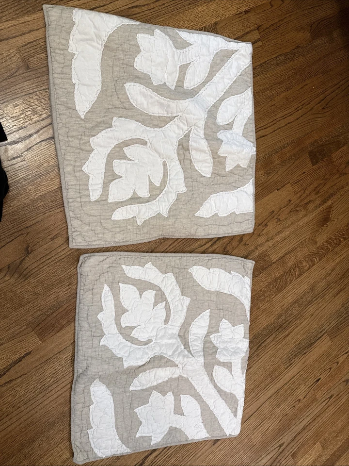 Juego de funda de almohada Pottery Barn European Claudia de algodón orgánico Foto 1 de 4