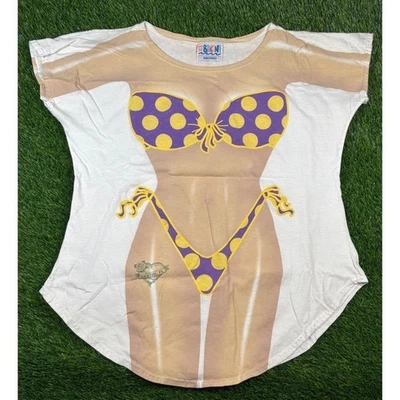 De colección My Bikini L.A Impresiones Cubre Púrpura Amarillo Lunares Playa Destin FL Foto 1 de 4