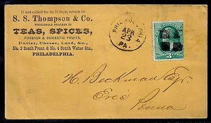 Cubierta publicitaria de especias de té de la década de 1870 - Filadelfia, Pensilvania a Erie, Penn - Imagen 1 de 1