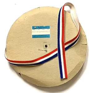 De colección Tejido Elástico Nuflex 1" Rojo Blanco Azul 1972 Narrow Ribbon Co Costura Artesanía - Imagen 1 de 8