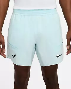 Nike Tennis Dri-FIT ADV Rafa Nadal Shorts Men's Glacier Blue Size L DV2881-474 - Picture 1 of 8