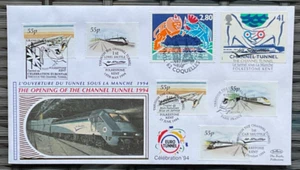 Paris 14.11.1994 Channel Tunnel FDC Grand Inauguration Carried 5 Times UK/France - Picture 1 of 12
