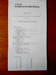Norway Turkart Hardangervidda scale 1cm - 2 km road map - Picture 1 of 5