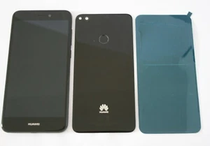 For HUAWEI P8 LITE 2017 PRA-LX1 LCD SCREEN BLACK FULL HOUSING FRAME & BACK - Picture 1 of 2